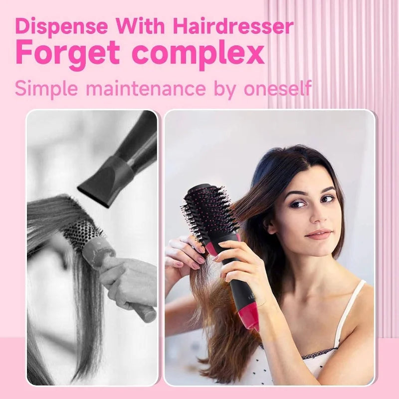 BLUTOOL Hot Air Brush Hair Dryer & Styler, 3-speed adjustment, Frizz Control, One-Step Blowout/Smoothing Brush, holiday gift