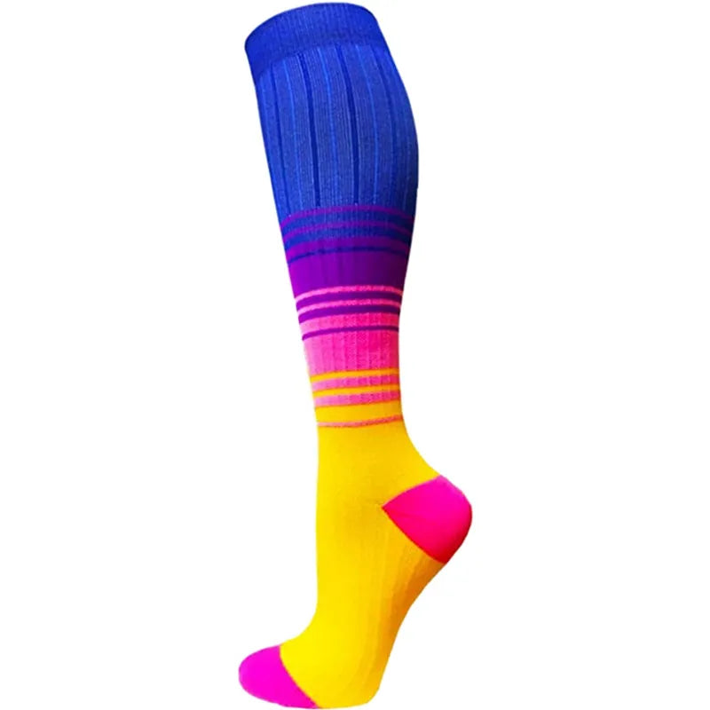 New Compression Socks Knee High Medical Edema Nurse Calf Shaping Running Men Women Sports Socks 20-30mmhg Compression Socks