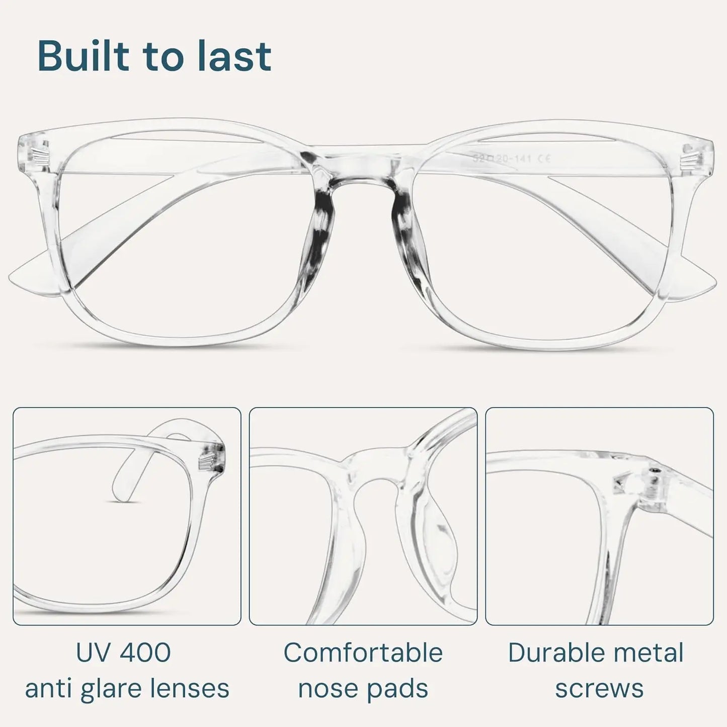 Fashion Square Blue Light Blocking Glasses for Computer Use, Anti UV Gaming Eyewear for Women and Men