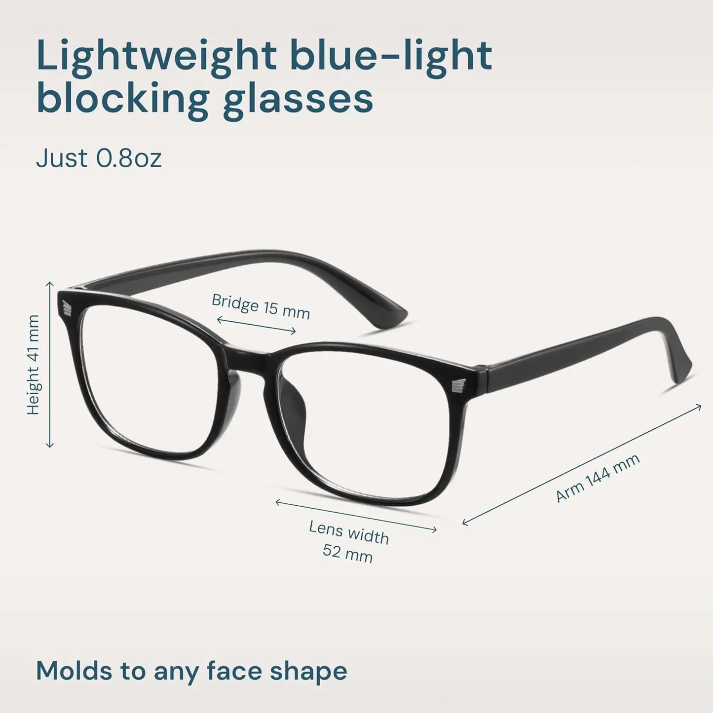 Fashion Square Blue Light Blocking Glasses for Computer Use, Anti UV Gaming Eyewear for Women and Men