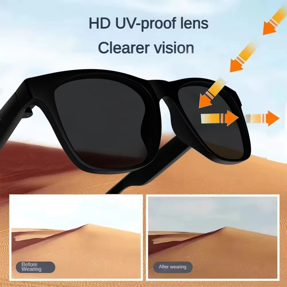 Lenovo Remote Control Touch Smart AI Glasses 8K HD Camera Recording Translator Voice Assistant Music Bluetooth5.4 Men Sunglasses