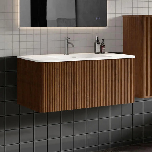 36" Bathroom Vanity with Sink, Modern Floating Vanity with Push Open Soft Close Drawer, Large Storage for Bathroom,, Custom