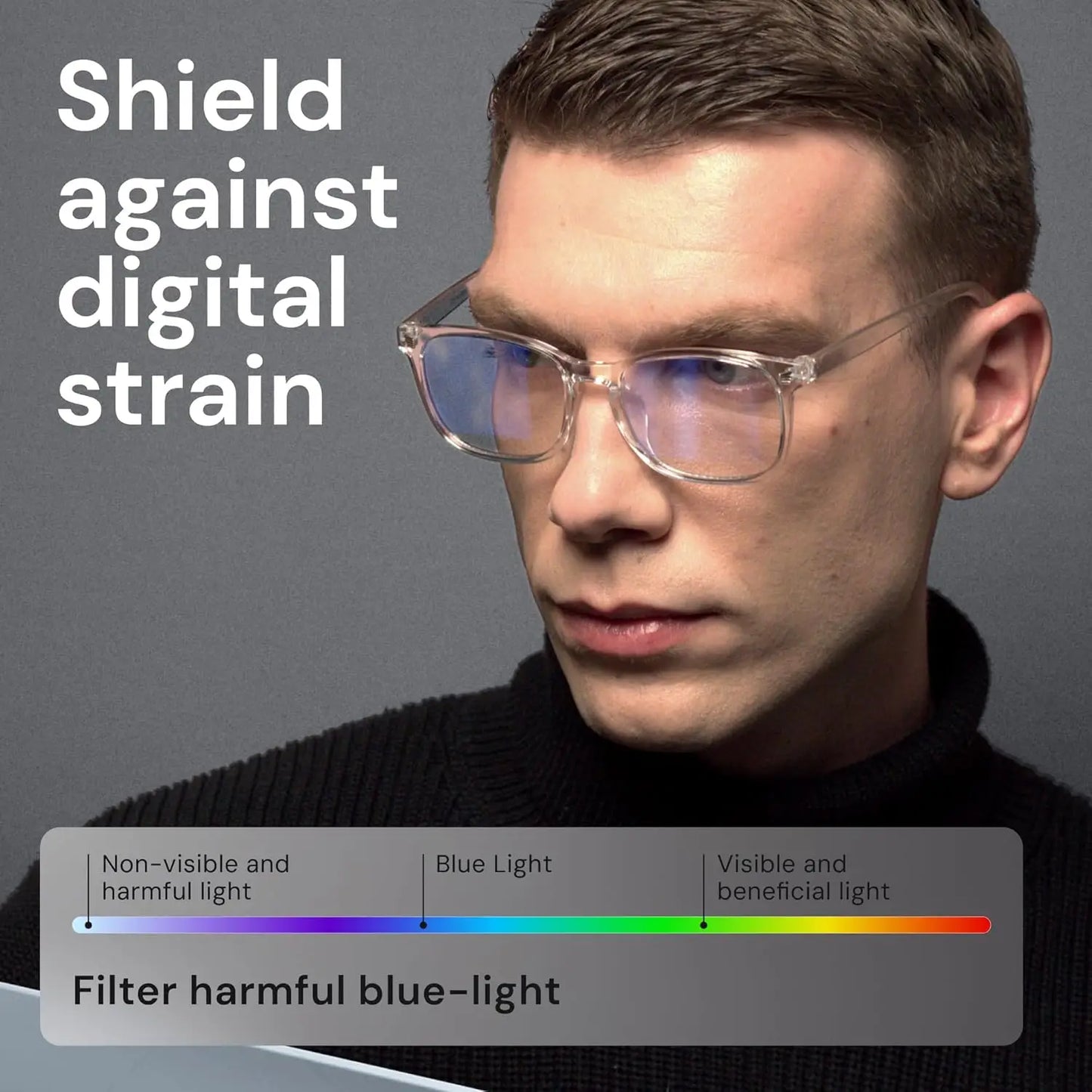 Fashion Square Blue Light Blocking Glasses for Computer Use, Anti UV Gaming Eyewear for Women and Men