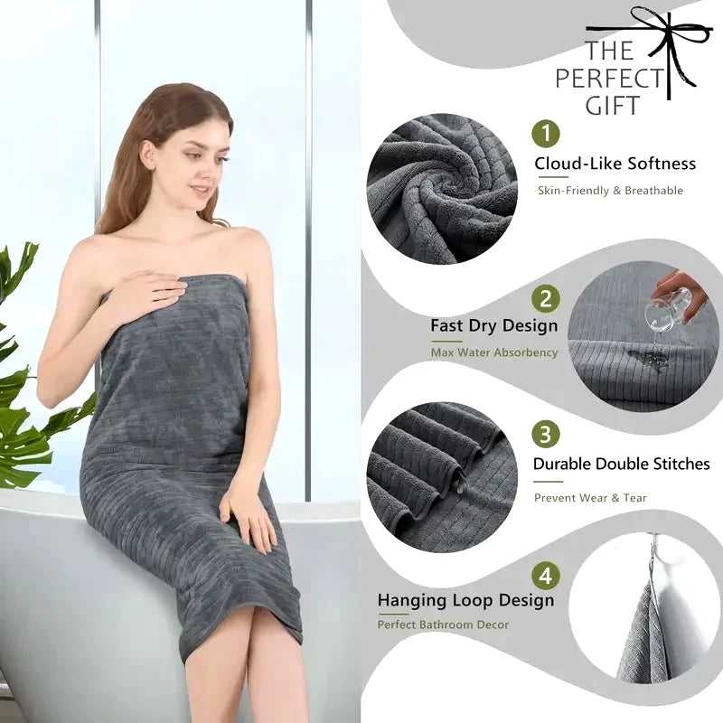 8 Pcs Bath Towel Set - 4 Washcloths, 2 Face Towels & 2 Bath Towels - Absorbent & Quick Dry, Ideal for Bathroom, Gym & Hotel Use