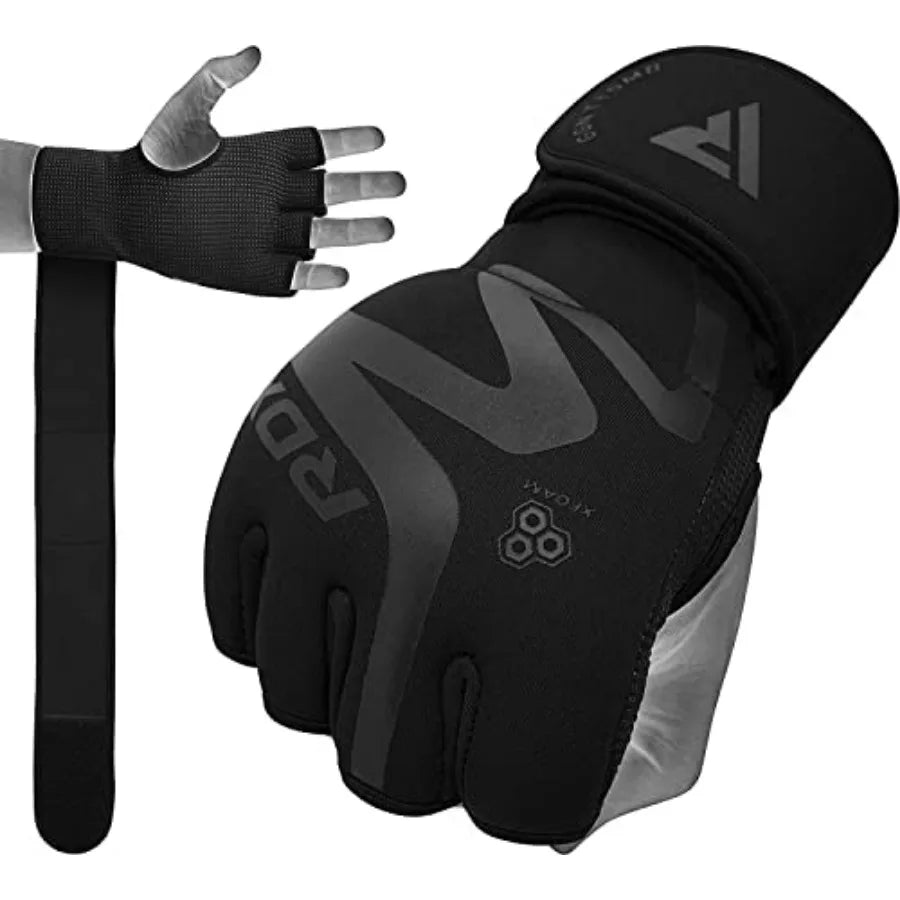 Boxing Inner Gloves Hand Wraps Men Women, Hybrid Design Gym Weight Lifting Workout, 50Cm Long Wrist Support, Neoprene Under Mit