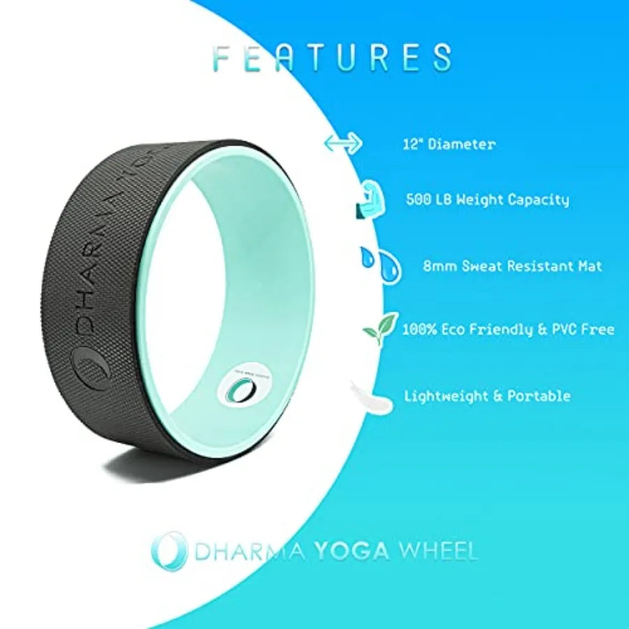 Basic - Spine Roller and Back Ring, Stretches Ligaments, Muscles with Foam Padding for Deeper Poses Yogic Stretching and Alignm