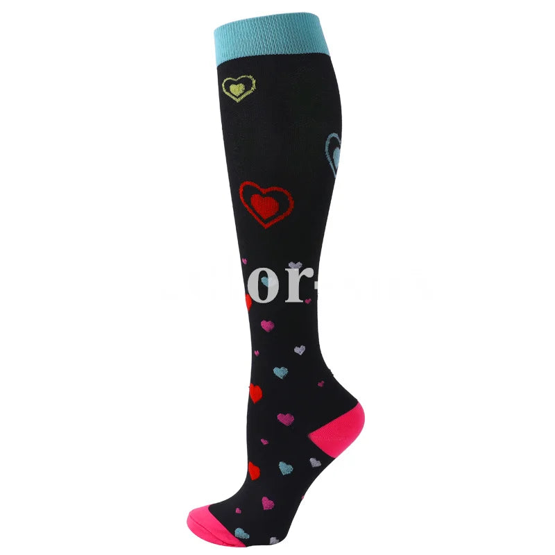 New Compression Socks Knee High Medical Edema Nurse Calf Shaping Running Men Women Sports Socks 20-30mmhg Compression Socks