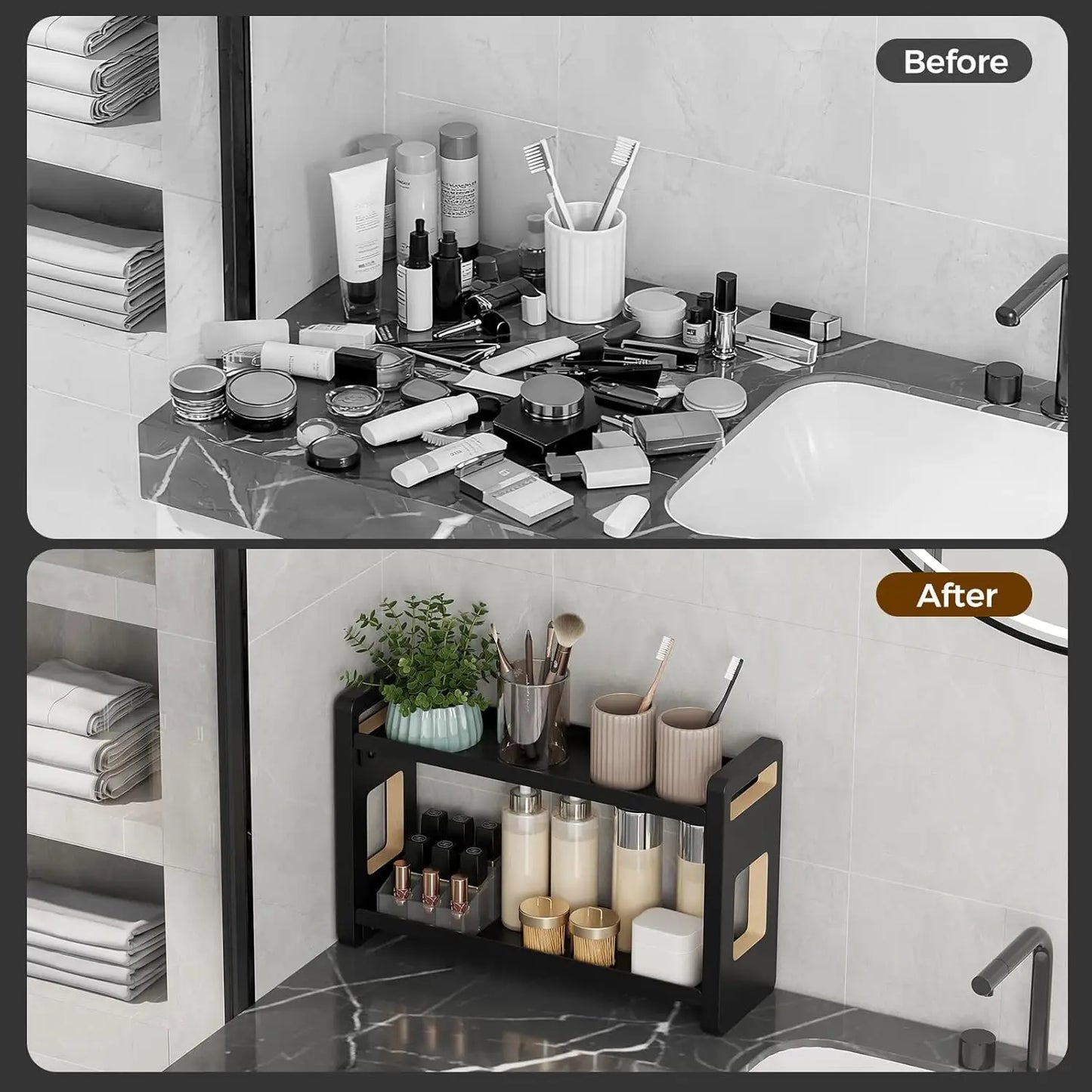 Bathroom Counter Organizer,Bathroom Counter Shelf,Bathroom Organizers,Under Sink Organizer,Cologne
