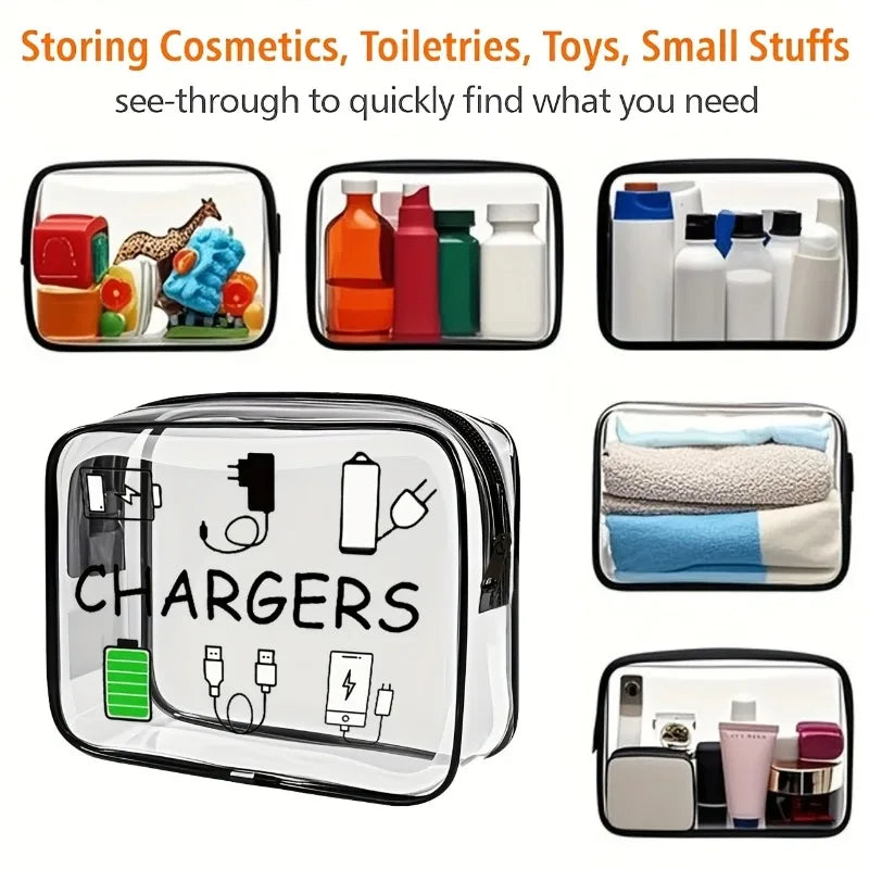 Large-capacity Travel Storage Bag Portable Cosmetic Bag Transparent Zipper Cosmetiquera Para Maquillaje Storage Bag