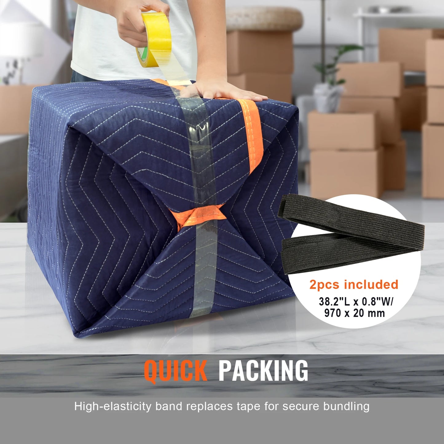 SucceBuy 35/65 lbs Moving Blankets 12 Packs 80" x 72" Packing Blanket Heavy Duty Mover Pads for Protecting Furniture Appliances