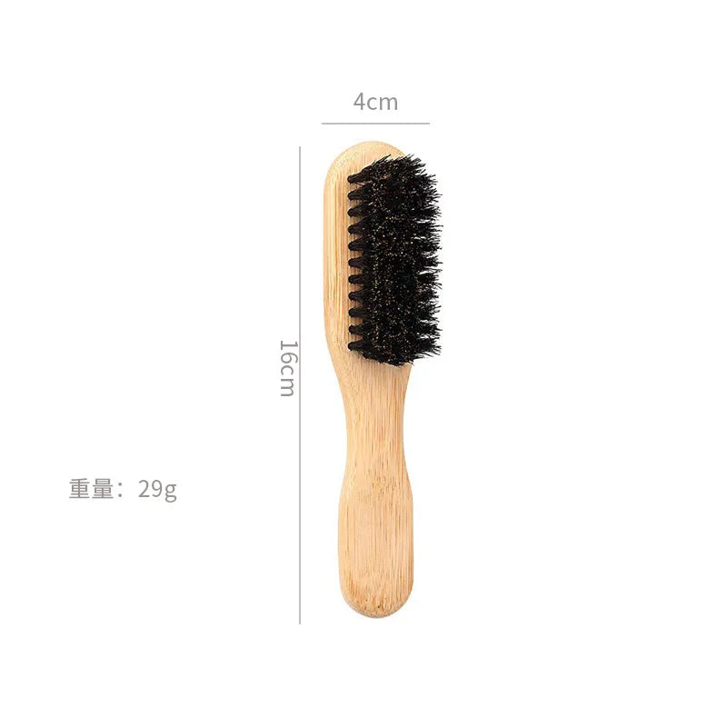 Boar Bristle Slick Back Hair Brush for Sleek Ponytail Bun & Smoothing Baby Hairs, Flyaways, Edge Control - Backcombing & Teasing