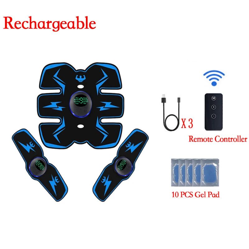 Remote Controller EMS Muscle Stimulator Smart Electric Fitness Abdominal Training Weight Loss Stickers Body Slimming Massager