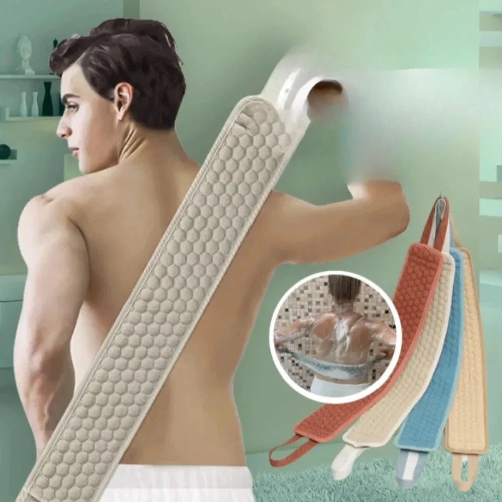 Shower Exfoliating Back Scrubber Bath Belt Towel Ball Glove Deep Mud Clean Korean Body Washcloth Japanese Rear Scrub Pull Strap
