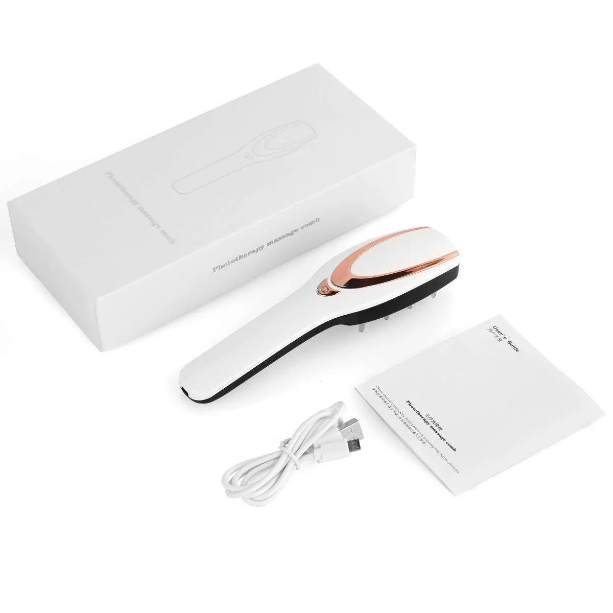 Electric Scalp Massager Brush - Soft Rubber Massage Comb with Electric Head Scraper Function for Relaxation and Hair Care