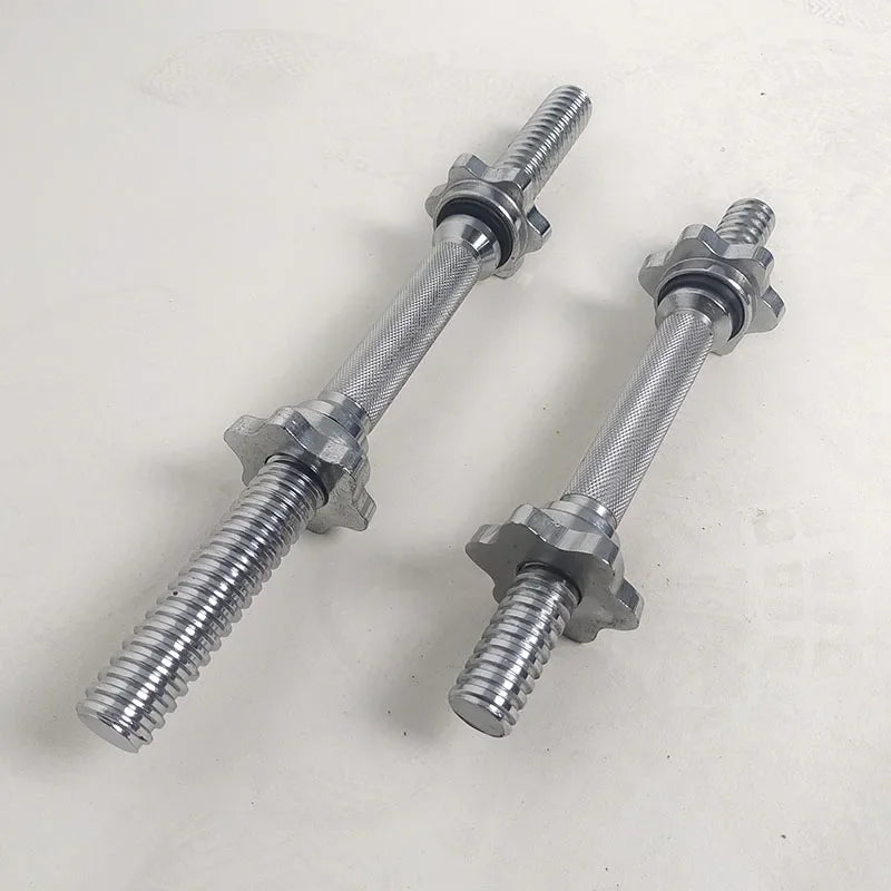 New Product 14Inch Sport Workout Fitness Dumbbell Rod Strength Training Adjustable Chrome Threaded Bar Standard Dumbbell Handle