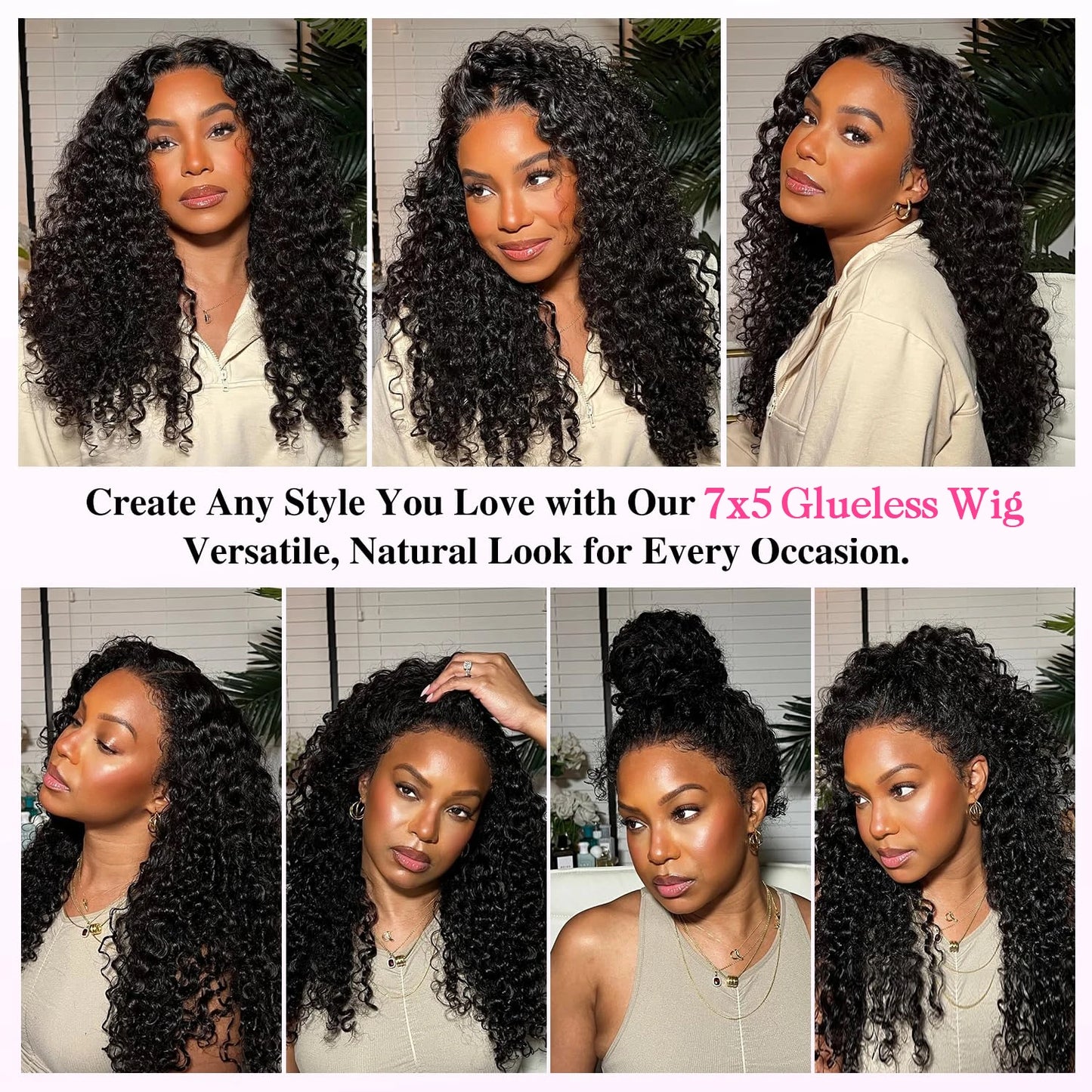 13x6 HD Burmese Curly Human Hair Wig Glueless Wear And Go 100% Human Hair Water Wave Wigs with Spiral End for Women 300% Density