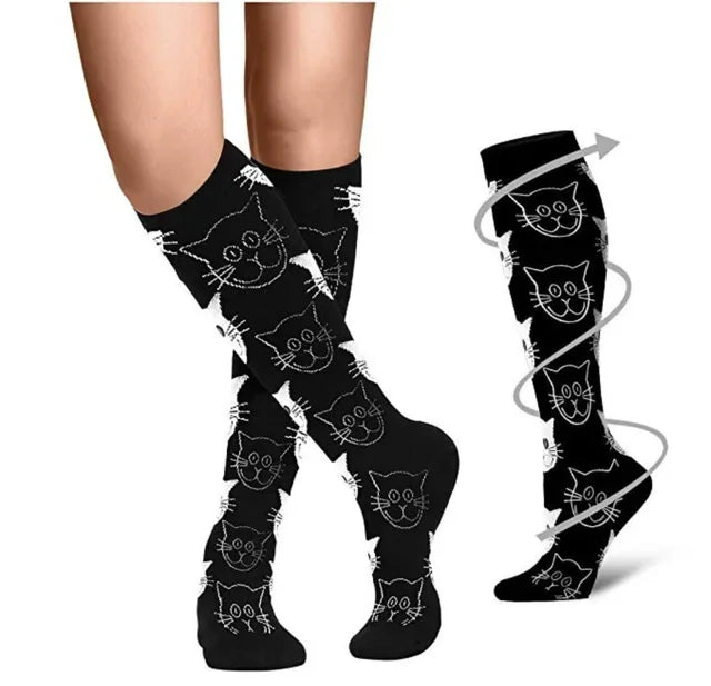 New Compression Socks Knee High Medical Edema Nurse Calf Shaping Running Men Women Sports Socks 20-30mmhg Compression Socks