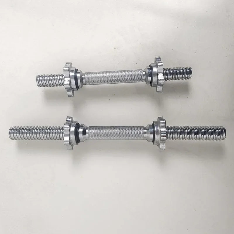 New Product 14Inch Sport Workout Fitness Dumbbell Rod Strength Training Adjustable Chrome Threaded Bar Standard Dumbbell Handle