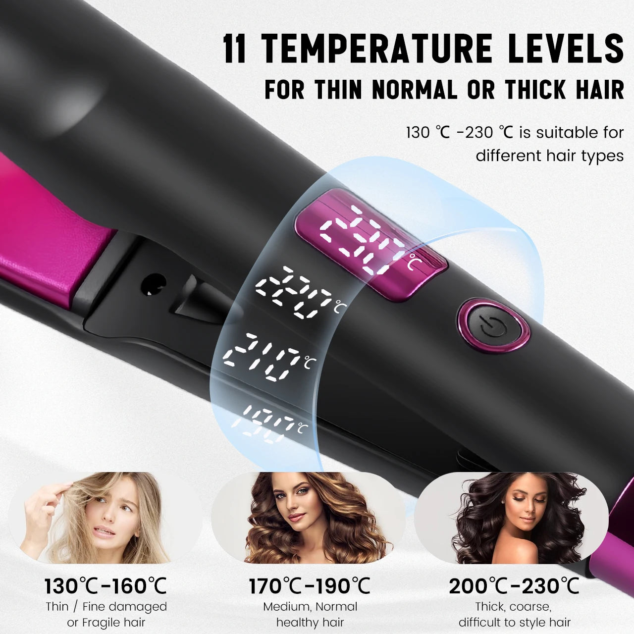 Haetteker Twisted Straightener Curler Multi-Function Two-In-One Hair Styling Tool Straightening Hair Clamp