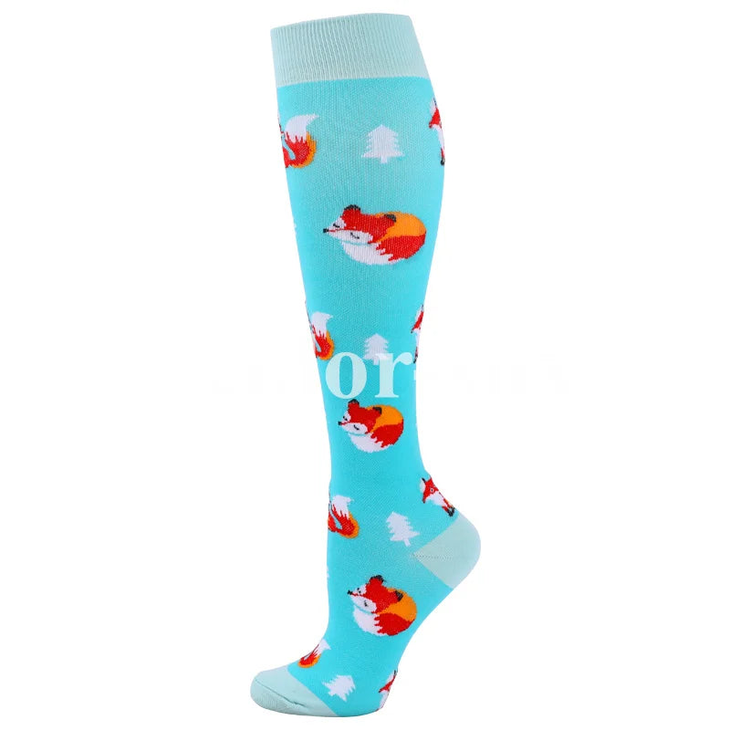New Compression Socks Knee High Medical Edema Nurse Calf Shaping Running Men Women Sports Socks 20-30mmhg Compression Socks