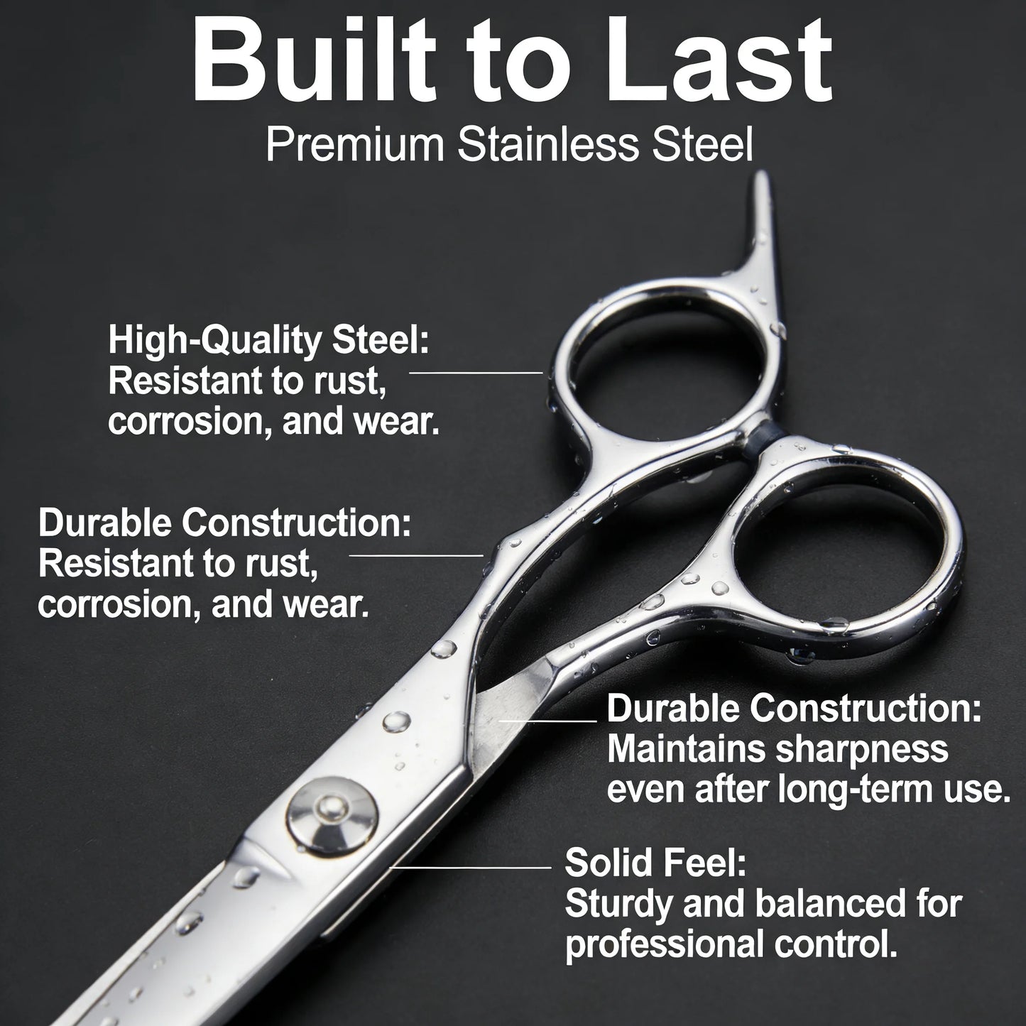 Stainless Steel Hair Thinning Shears Professional Barber Scissors for Precision Cutting Texturizing Layering