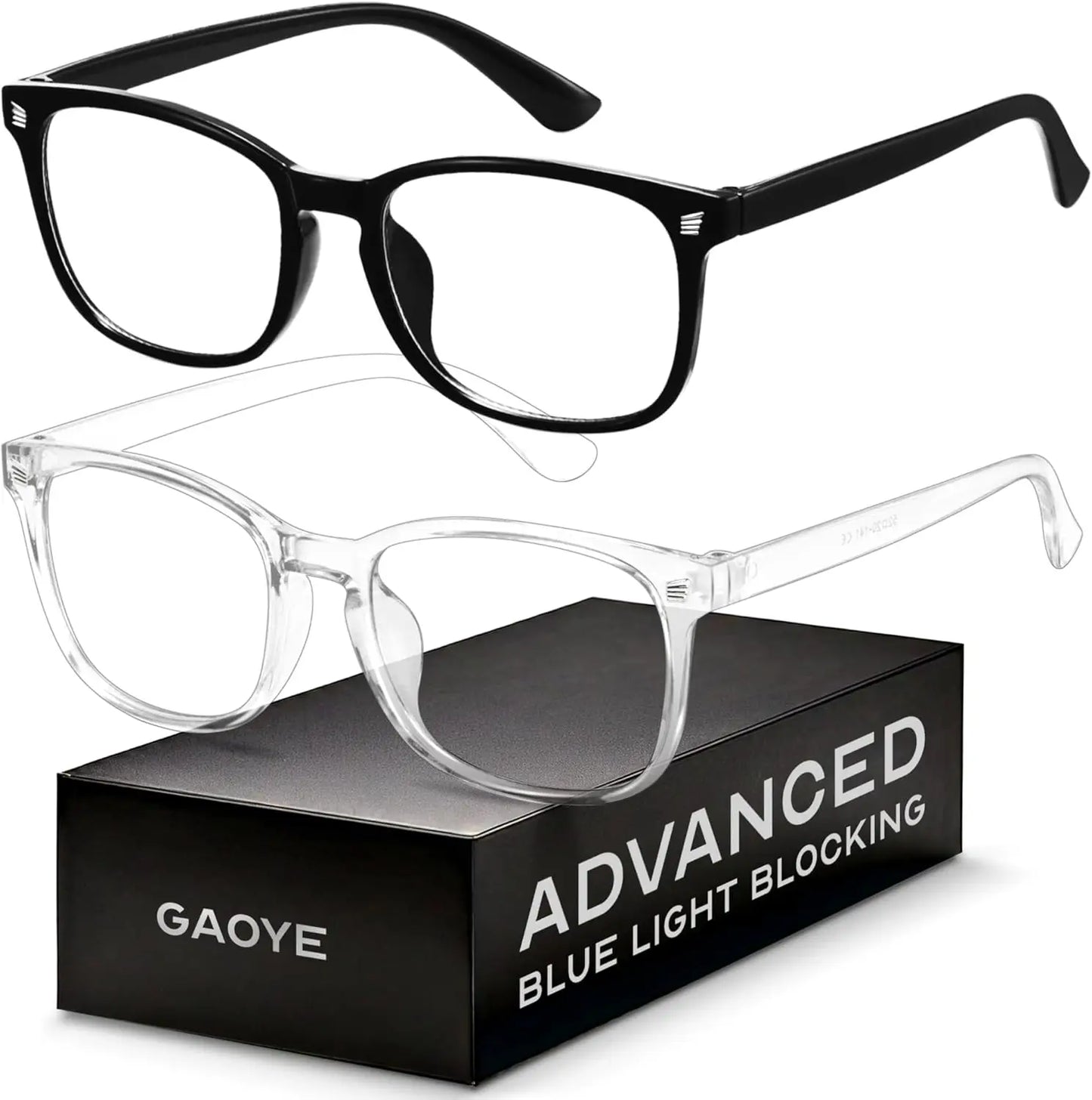 Fashion Square Blue Light Blocking Glasses for Computer Use, Anti UV Gaming Eyewear for Women and Men