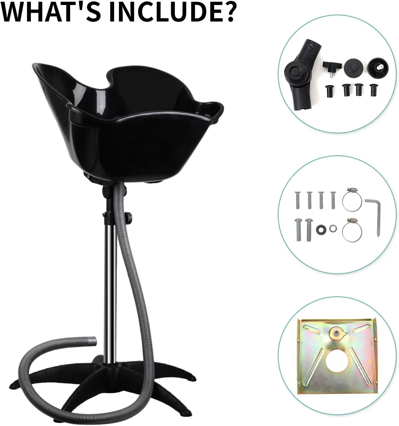 Adjustable angle and height washbasin, made of ABS high-temperature resistant material, strong and durable deep bowl