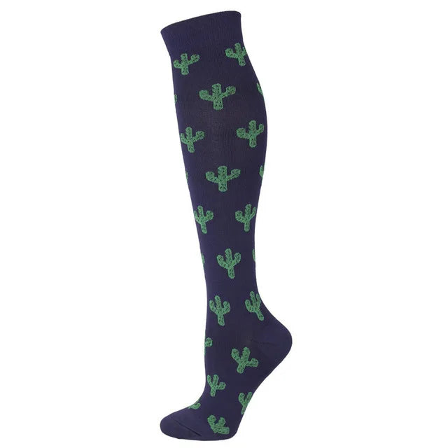 New Compression Socks Knee High Medical Edema Nurse Calf Shaping Running Men Women Sports Socks 20-30mmhg Compression Socks