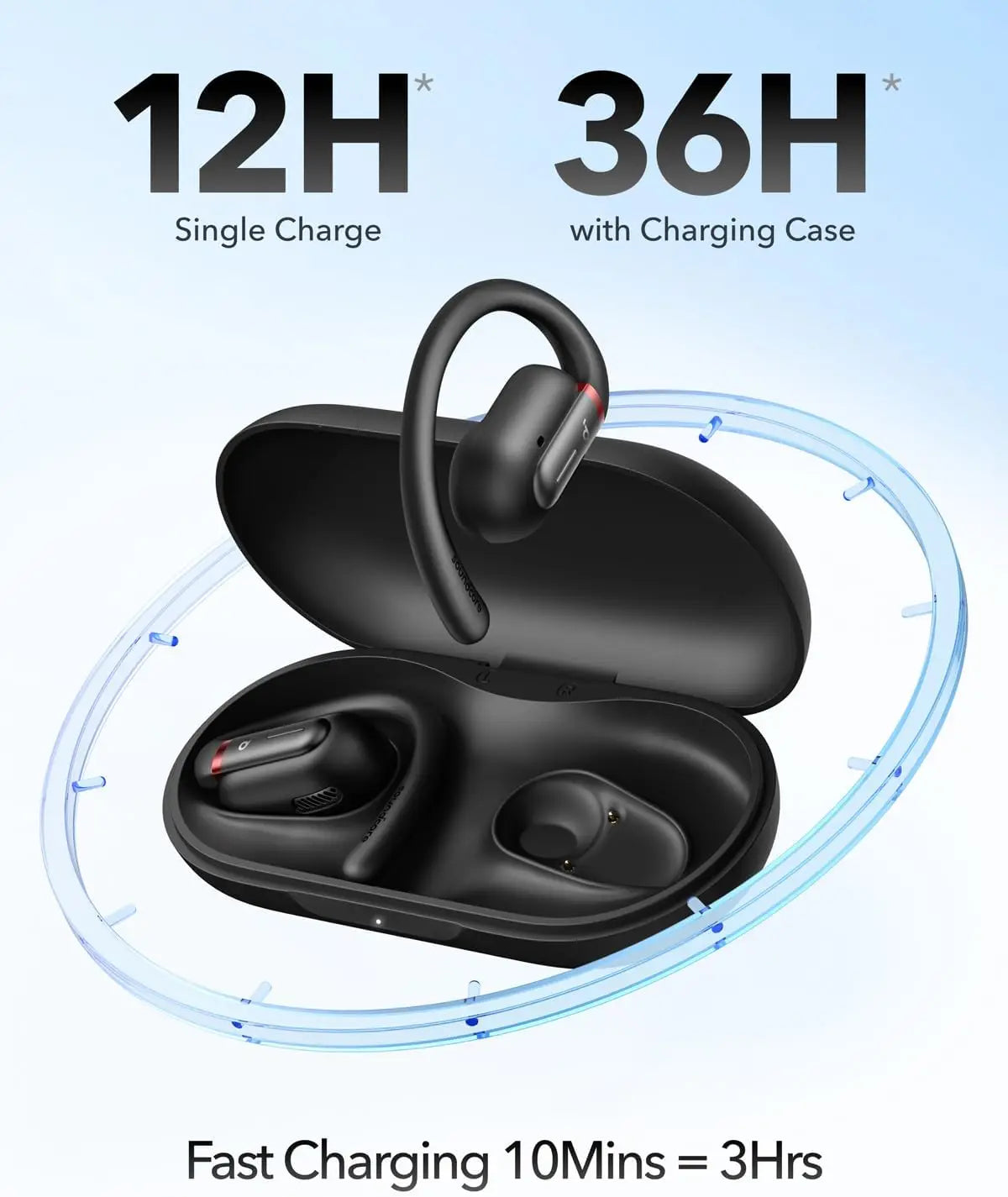 Soundcore by Anker V30i Open-Ear Headphones, Ultra-Comfort, Lightweight Design, Snug Fit, Ergonomic Ear Hooks  (Refurbished)