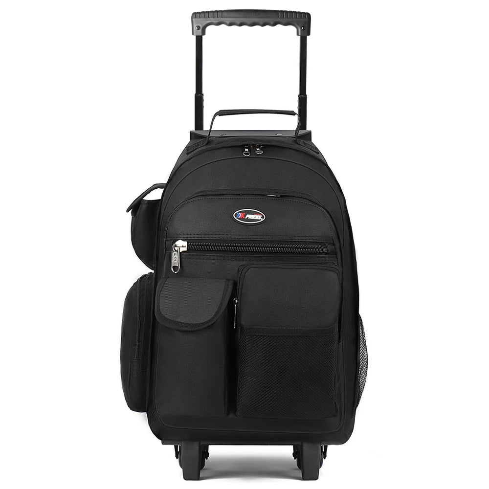 New York XPress 20 inch Travel Backpack With Wheels Hidden Pull Rod Carry On Luggage Weekend Travel Bag For Men Business Trip