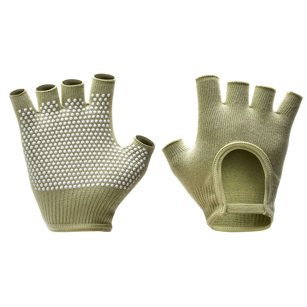 1Pair Half Finger Yoga Antislip Gloves Women Pilates Warm Cycling Gloves Multicolor Yoga Gloves Fitness Aerial Yoga Accessory