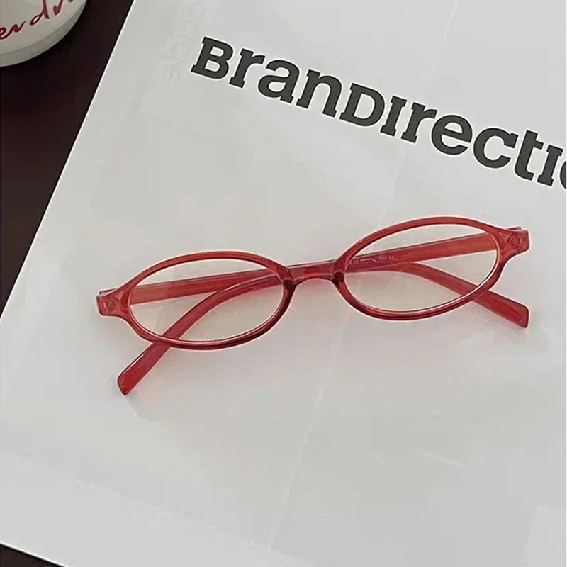 Women Y2K Retro Oval Glasses Small Frame Eyewear Blue Light Blocking Eyeglasses Female Computer Reading Optical Spectacle Óculos
