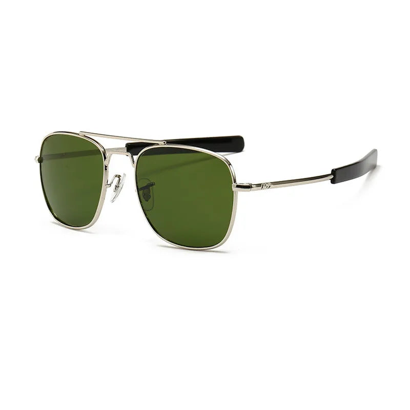 Men luxury Brand Designer Sun Glasses Vintage fashion Aviation AO Sunglasses For Male American Army Military Optical Glass Lens
