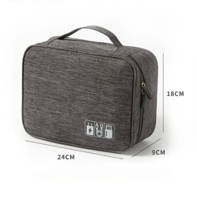 Electronic Accessory Bag Portable Travel Cable Organizer Waterproof Double Layer Cable Organizer Cable Phone Charger Flash Drive