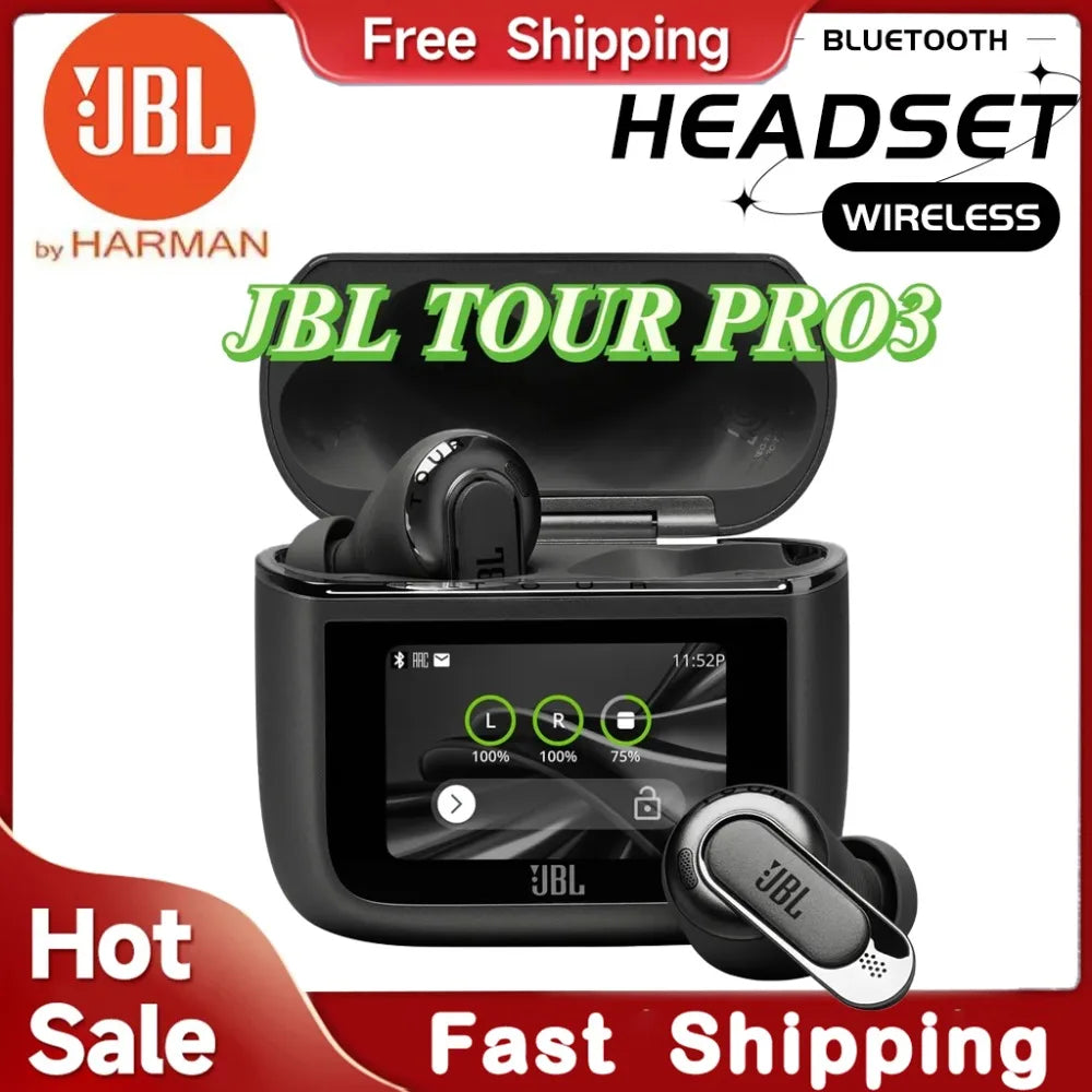JBL Tour Pro 3 True Wireless Bluetooth Earphones Stereo Headphones with Smart LCD Screen JBL Tour Pro 3