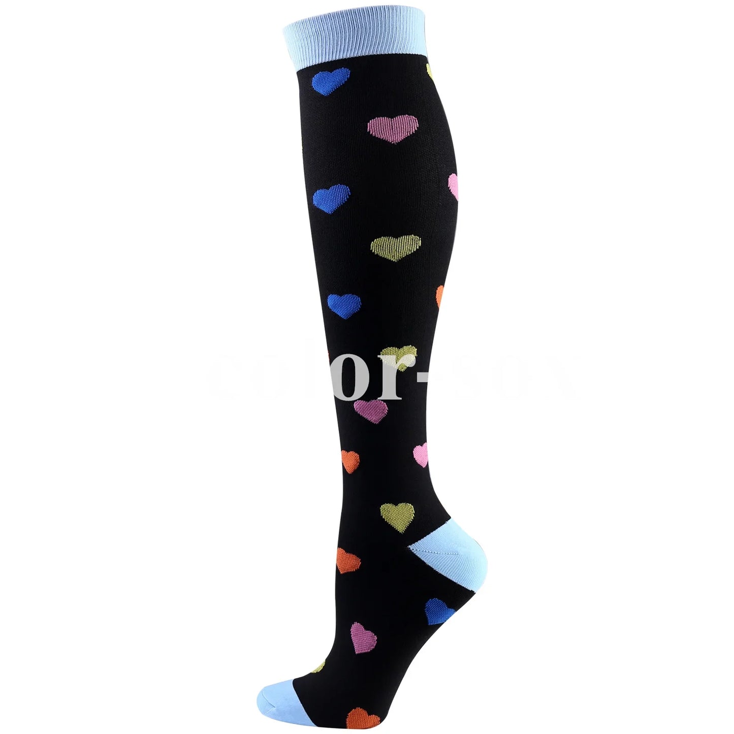 New Compression Socks Knee High Medical Edema Nurse Calf Shaping Running Men Women Sports Socks 20-30mmhg Compression Socks